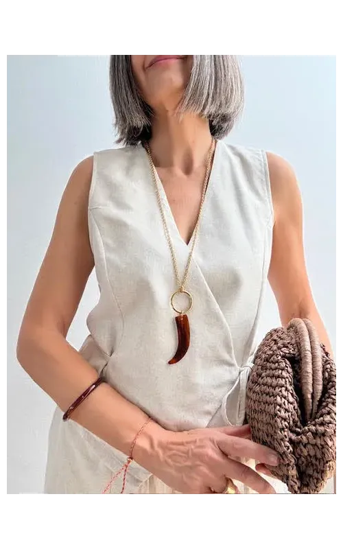 Chaleco Lino Cruzado Ribera