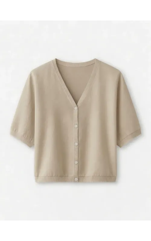 Rebeca Oversize de Botones Beige