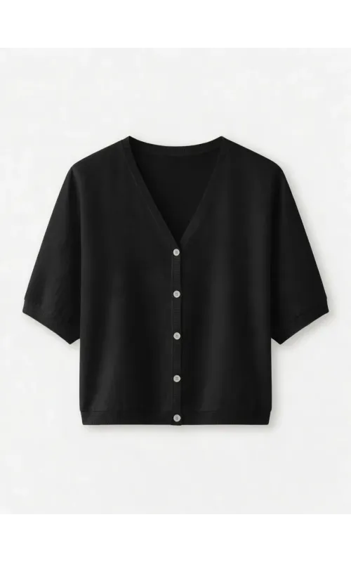 Rebeca Oversize de Botones Negro
