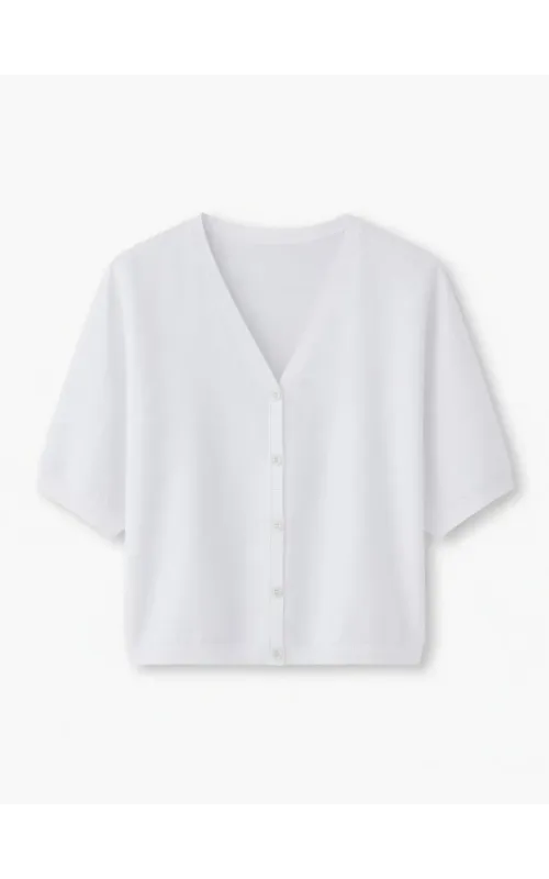Rebeca Oversize de Botones Blanco