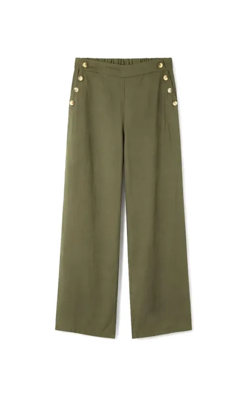 Pantalones Verde con Botones Victoria