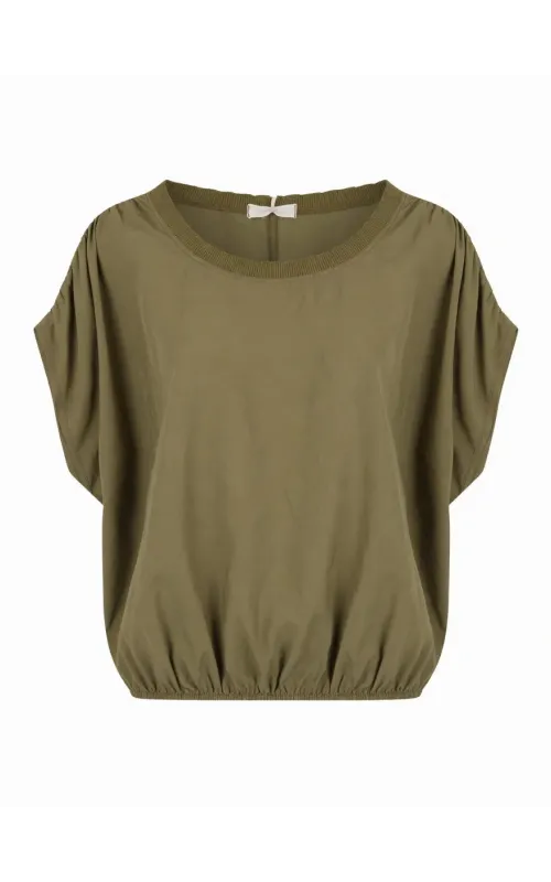 Top Verde con Bajo Elástico Victoria