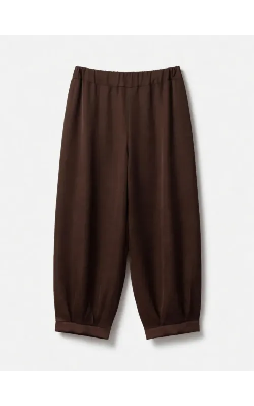 Pantalones Bombachos Satinado Choco