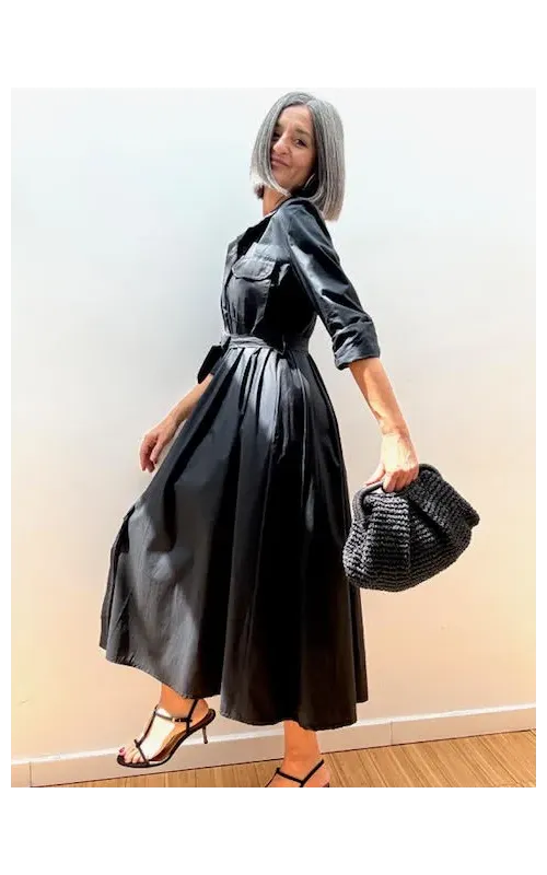Vestido Camisero Negro