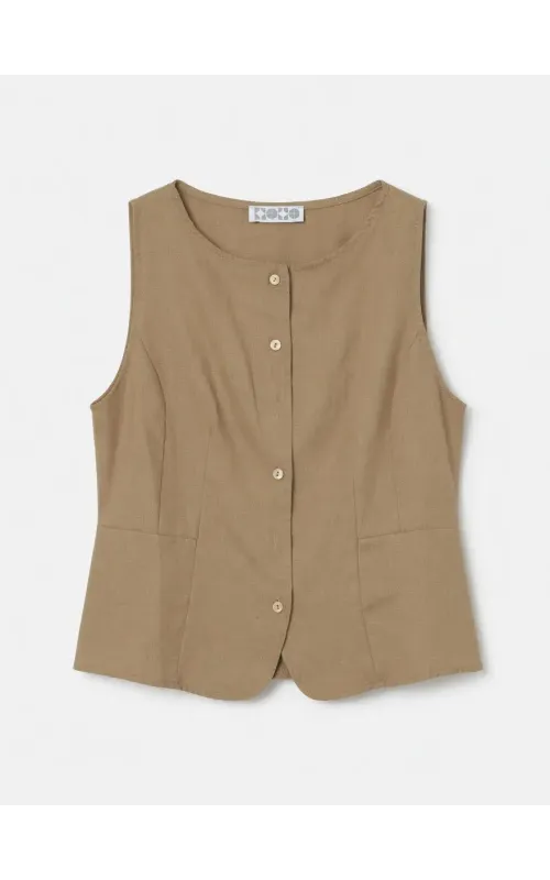 Chaleco Cecilia Camel