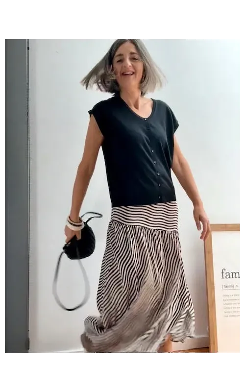 Falda Rayas B/N