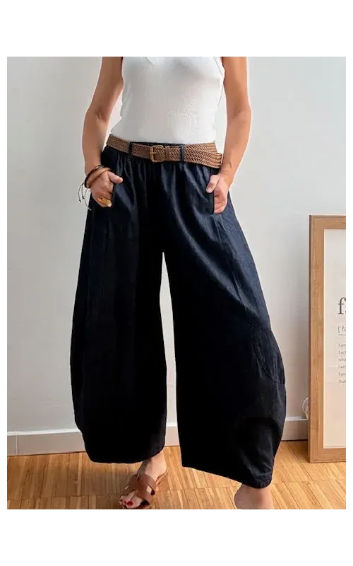 Pantalones Balloon de Verano con Cinturón