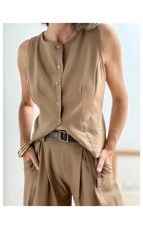 Chaleco Cecilia Camel