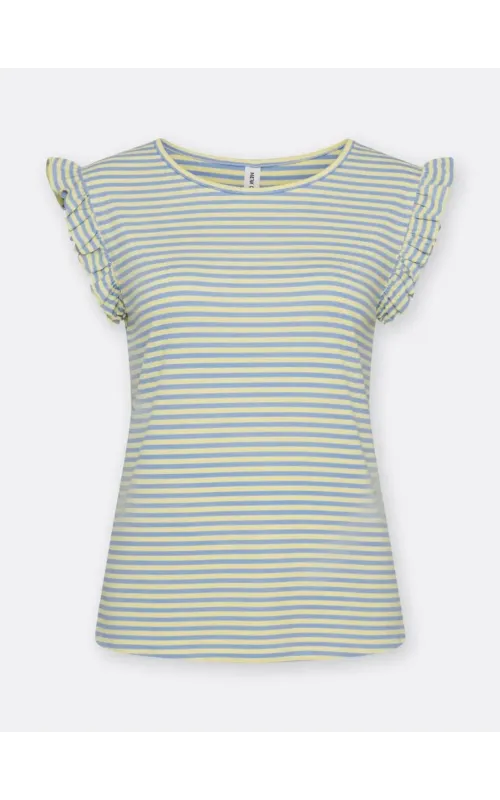 Camiseta Rayada con Volantes C/L