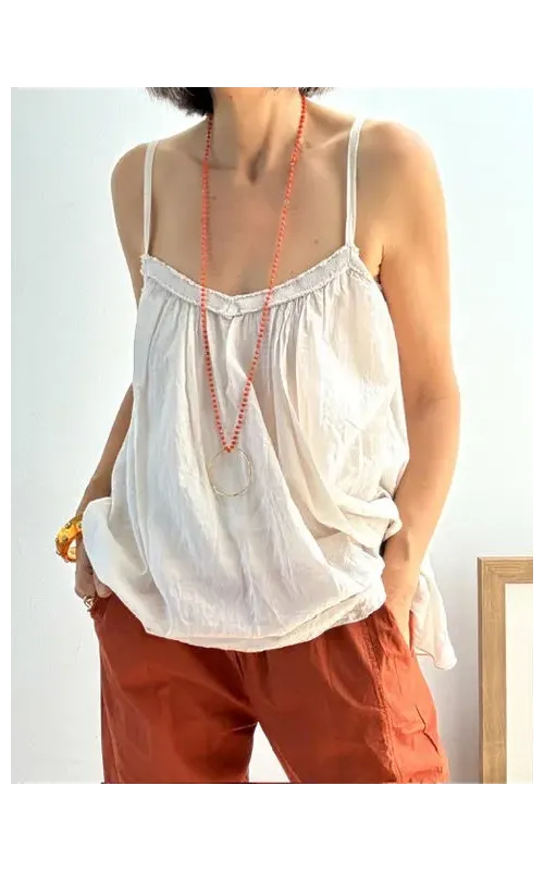 Top Flecos Beige