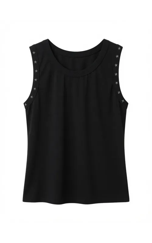 Top Tachas Stars Negro