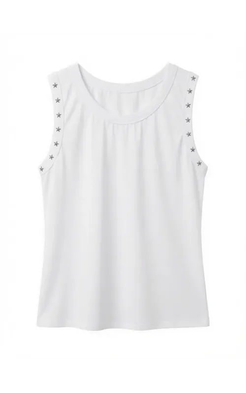Top Tachas Stars Blanca