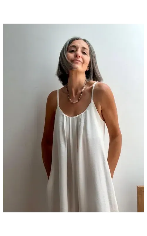 Vestido Trabillas Traseras Blanco