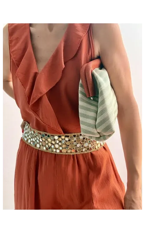 Cinturón Ajustable de Espejos Boho