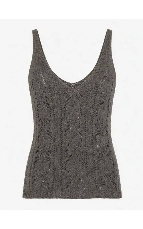 Top de Punto Calado Taupe