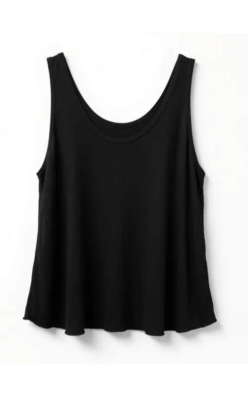 Camiseta Tirantes Lino Negro