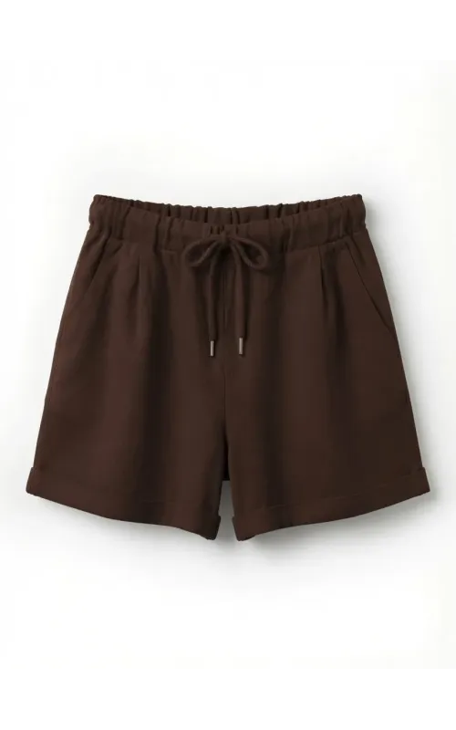 Shorts Lino Marrón