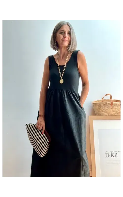 Vestido Camiseta Negro