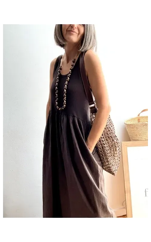 Vestido Camiseta Marrón