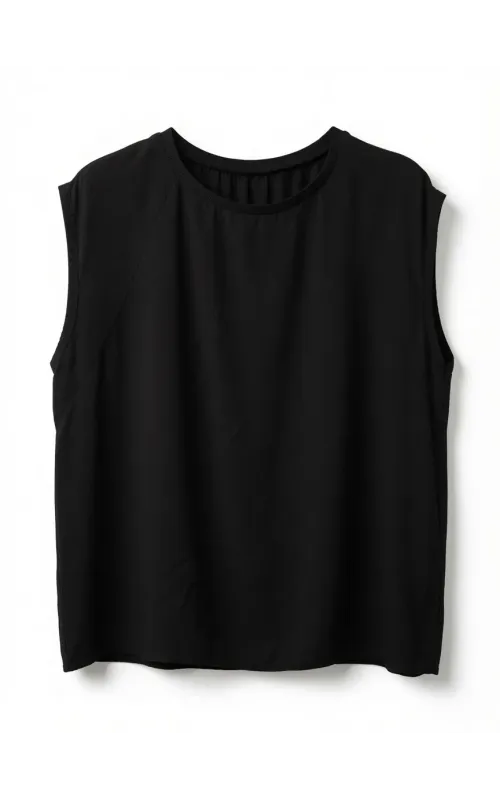 Blusa Fluida de Viscosa Negro