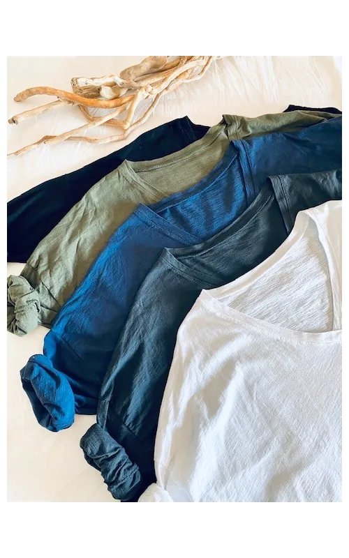 Camiseta Básica Cuello Pico